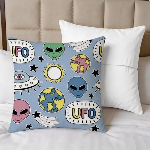 Housse de couette 220x240 cm extraterrestre avec 2 taies d'oreiller microfibre - 3