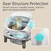 Lesure Self Cleaning Litter Box - Open-Top Automatic Cat Litter Box with APP Control & Anti-Pinch Sensor, for 3.3~18 lbs Cats, Odor Control, Includes 2 Sifters & 1 Roll Waste Bags