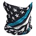 Outdoor Face Mask - Perfect for Motorcycle Riding, Skiing, ATV/UTV Riding, Fishing - Work as Sun Mask, Dust Mask, Neck Gaiter, Balaclava, Bandana - Breathable Seamless Microfiber (Blue Line)