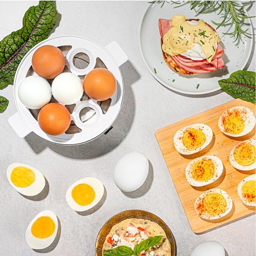 image for AROMA® Overly Easy Egg Cooker, Steamer, and Electric Egg Poacher | XL