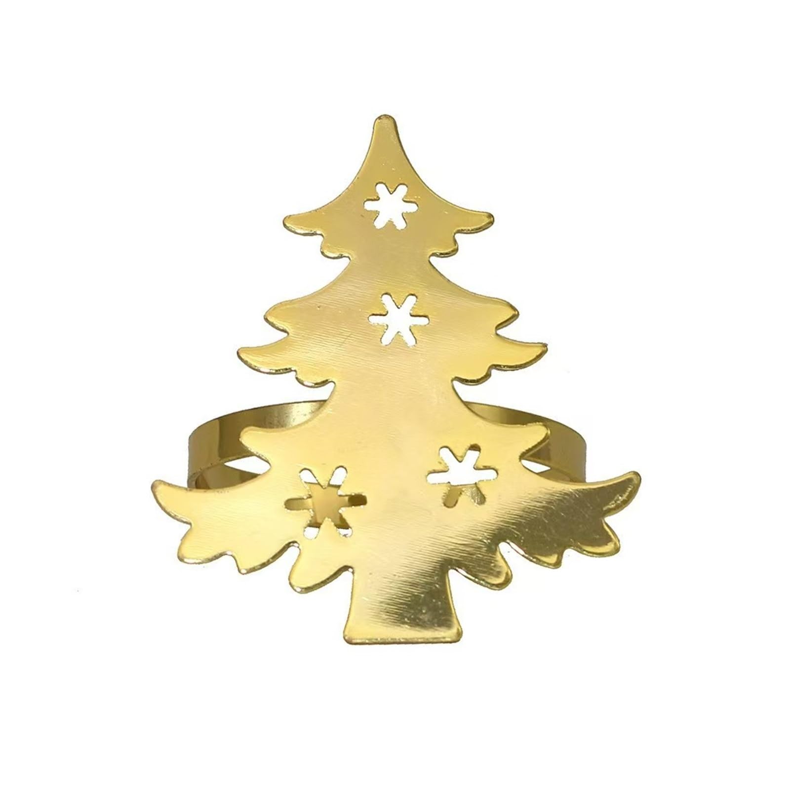 Obrączki na serwetki kuchenne, obrączka w kształcie choinki, metalowa klamra święta Bożego Narodzenia, wesele, Halloween(Gold)