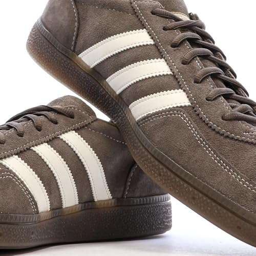 Image of adidas Handball Spezia Men's Gum Outsole Lace Up Retro Snea Trainers (Brown White, US 8.5)