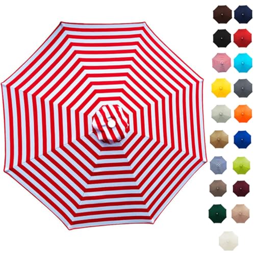 ガーデンパラソル 替え布 パラソル傘布 交換用 直径2m/2.3m/2.5m/2.7m/3m 交換生地 日除け UVカット 防水ポリエステル置換布 6本傘の骨/8本傘の骨 折りたたみ 汎用 大型 ガーデニング 庭 テラス アウトドア ビーチ キャンプ 日よ