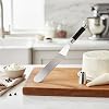 Deconox 32 cm Siyah Çelik Pasta Sıvama Spatulası - Profesyonel Krema, Ganaj ve Hamur Spatulası