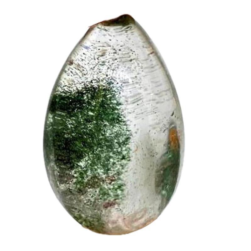 Quartz jardin en poire lodolite naturelle 22x13mm pour création de bijoux uniques