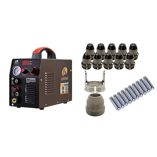 Miniatura 9 de Cortadora de plasma Lotos LT5000D cortadora de metal compacto de voltaje dual 50 amperios 110220V CA 12 pulgadas corte limpio