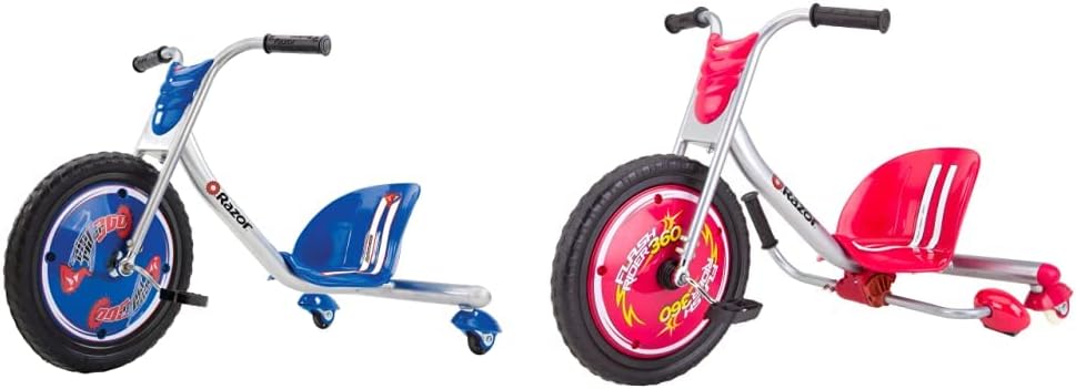 Razor RipRider 360 Caster Trike for Kids Ages 5+ and Razor FlashRider 360 Caster Trike