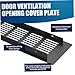 Air Vent Cover, 20 x 4 Inch Aluminum Alloy Door Air Vent Covers with Mounting Screws for Cabinet Wardrobe Door, Black Louvered Covers Soffit