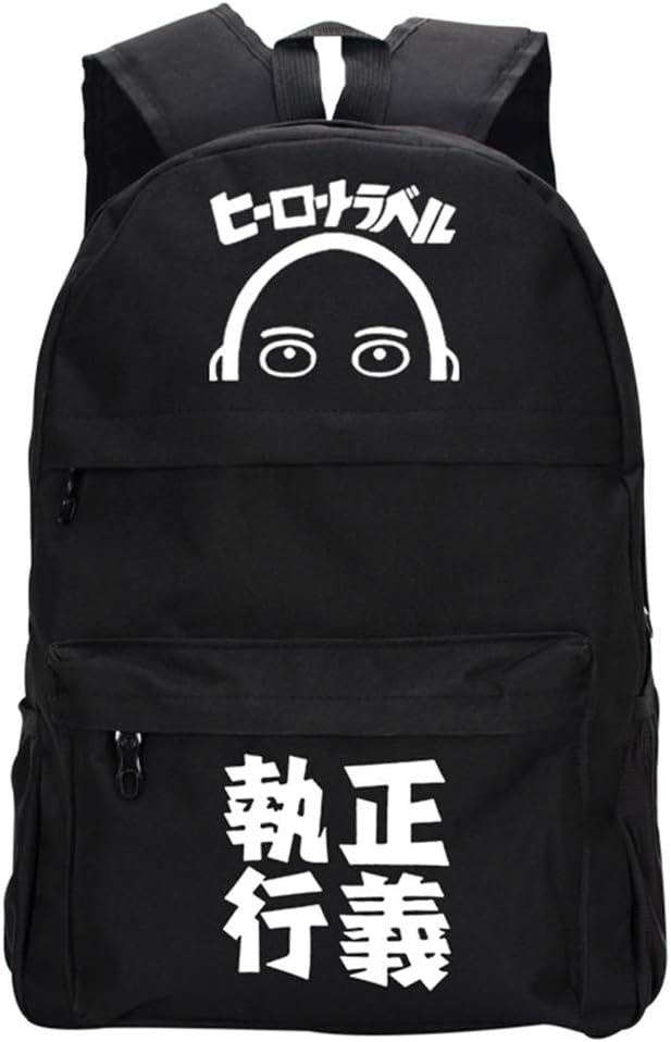 Cosstars ONE Punch Man Anime Backpack Large Capacity Book School Bag Rucksack Black