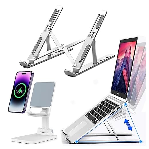 KLAQQED Soporte Portátil Mesa Laptop Stand Elevador Portátil Atril Base Portátil Soporte para Macbook y PC