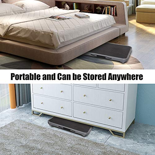 Olive Portable Steel Step Stool Folding One Step Ladder with Anti-Slip Plastic Platform Medical Footstool for Adult and Children at Home Max Load 330 lbs