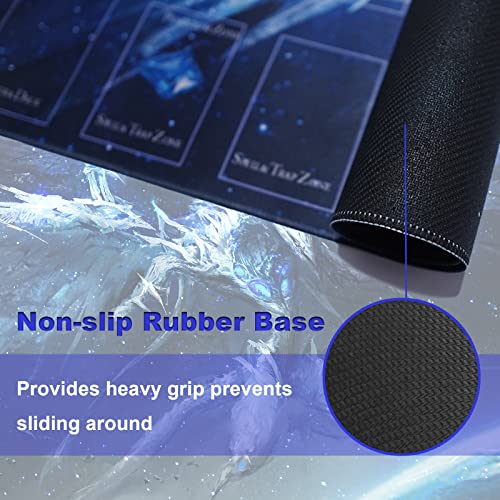 Sabermaster Card Rubber Mat - 2 Player, Square Yugioh Playmat For Gamer 60X60Cm/23.6X23.6Inch (3) #TOP3