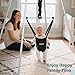 Cowiewie Baby Jumper with Stand, 2 in 1 Walking Harness Function, Quick-Folding Stand for Easy Storage, Portable Baby Jumper 6-12 Months