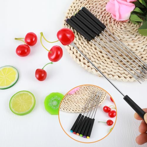 Image of Fondue Sticks, Mabor 6Pcs Stainless Steel Fondue Forks (Pack of 3)
