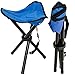 EYEPOWER Sgabello Pieghevole da Campeggio | Sgabellino per Pesca | Pratica sediolina treppiedi Facile da trasportare | Blu