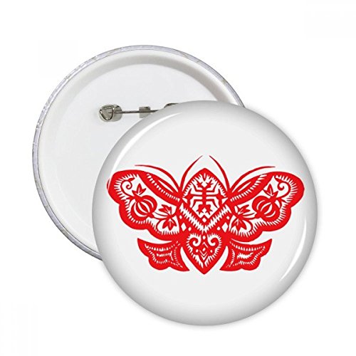 Pins traditionnel chinois rouge pour donner de la couleur à un vêtement terne badge bouton L