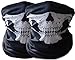Produktbild 2x Premium Multifunktionstuch | Sturmmaske | Bandana | Schlauchtuch | Halstuch mit Totenkopf- Skelettmasken für Motorrad Fahrrad Ski Paintball Gamer Karneval Kostüm Skull Maske