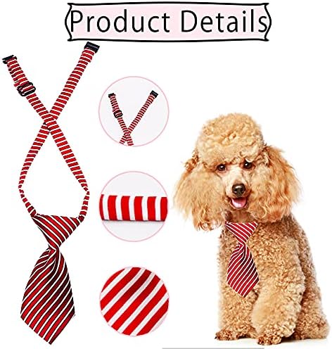 BIPY 30pcs Dog Neckties Dog Ties Adjustable Pet Neck Tie for Small Medium Puppy Cat Kitten Party Festival Birthday Gift Valentine's Holiday Wedding Assorted Doggies Grooming Supplies Accessories