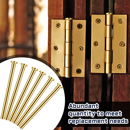 Ferraycle 6 Pack Hinge Pins for Doors 3.5 Inches Hinge Pin Oil Rubbed Bronze Door for Interior Security Replacement(Gold) - Thumbnail 7