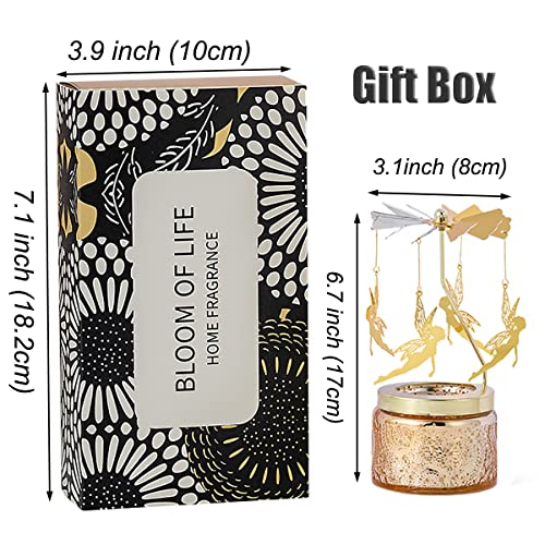 Funny Rotatable Scented Candles Decorative Soy Candle With Carousel Fairy Jar Candle Christmas Birthday Gifts For Women Unique Candle #TOP3