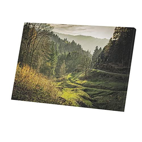 Toile imprimée colline verdoyante affiche poster nature 45x30