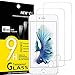 NEW'C 2 Unidades, Protector de Pantalla para iPhone 6 Plus y iPhone 6s Plus, Antiarañazo, Antihuella, Sin Burbujas, 9H, 0.33 mm Vidrio Templado Ultra Transparente y Resistente