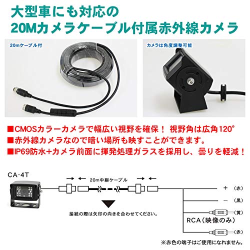 Amazon | ドリームメーカー バックカメラ トラック用 赤外線 暗視 12V