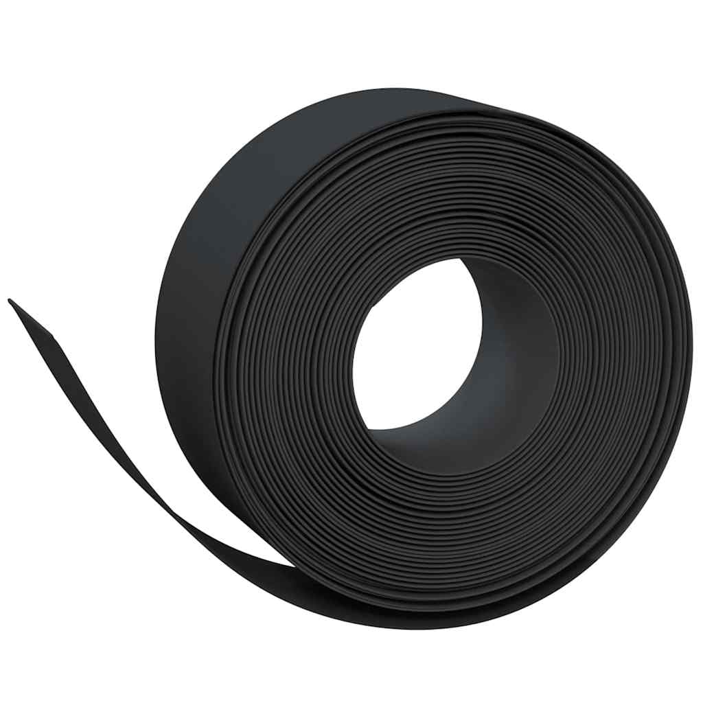 Bordo per prato, 2 pezzi, nero, 20 m (2 x 10 m) x 20 cm, flessibile in polietilene PE, delimitazione per aiuole da giardino, sentieri e laghetti, 2 mm di spessore