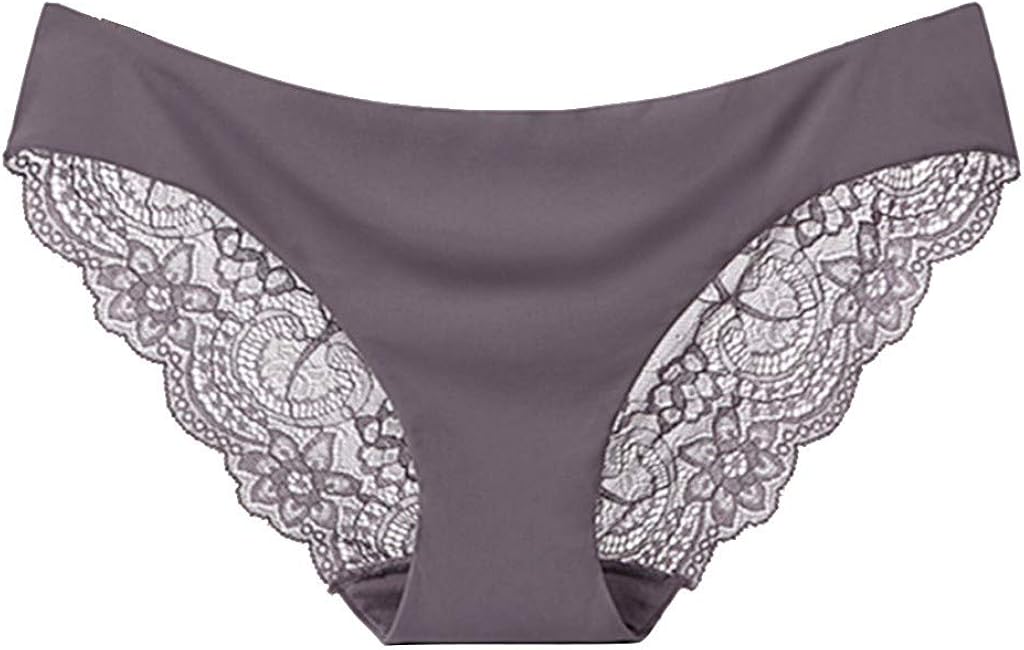 SHEKINI Damen Spitzen Slips 3er Pack - Bequeme Unterwäsche Hipster Mit Spitze