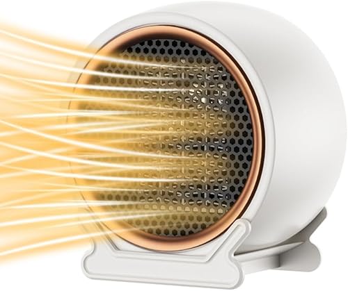 Calentador de espacio, calentadores eléctricos pequeños para oficina y hogar, termostato y calefacción PTC de cerámica de bajo consumo, calentador