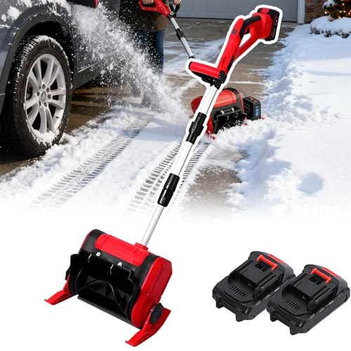Pala de nieve eléctrica – Empujador de nieve inalámbrico alimentado por batería, herramienta ligera y eficiente para personas mayores y uso doméstico, ideal para quitar fácilmente la nieve