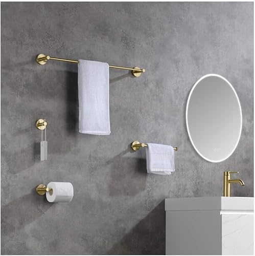 Miniatura 4 de KIBI Juego de accesorios de baño circulares de 5 piezas  Toallero, anillo para toallas, soportes para papel higiénico, ganchos para bata (negro