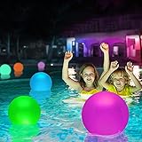 Pool Toys 16' Led Beach Ball with Remote Control, 13 Colors Changing Inflatable Light Up Glow Beach Party Ball, Waterproof Outdoor Pool Glow Party Games and Decorations Floating Lights Toy
