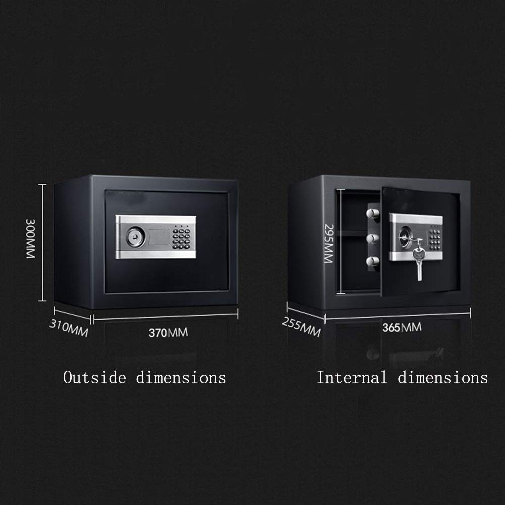 Casseforti elettroniche, cassaforte da 30 cm per ufficio domestico, mini cassaforte interamente in acciaio, armadietti portadocumenti a muro per computer portatili, gioielli, armadietto portadocumenti