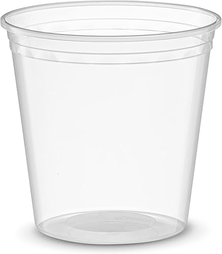 Miniatura 9 de Elegant Disposables 24 onzas  24 juegos de recipientes de plástico para almacenamiento de alimentos con tapas flexibles herméticas para microondas,