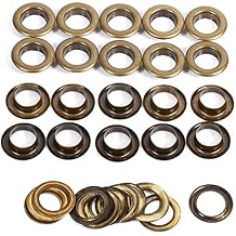 Yosoo 14mm Antique Brass Eyelet Grommets Kit with Washers for Leather, Clothes, Shoes, Belts, Bags, DIY Crafts, 20sets