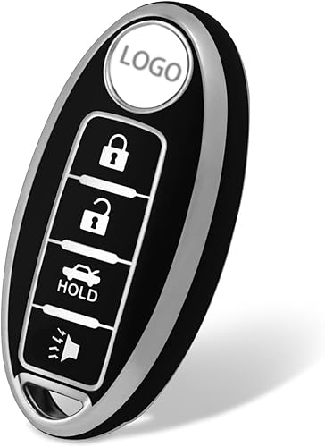 Miniatura 37 de Funda para llave de TPU suave con patrón dorado, protección de 360 grados, compatible con Nissan Altima Coupe Armada GTR Maxima Murano Cross