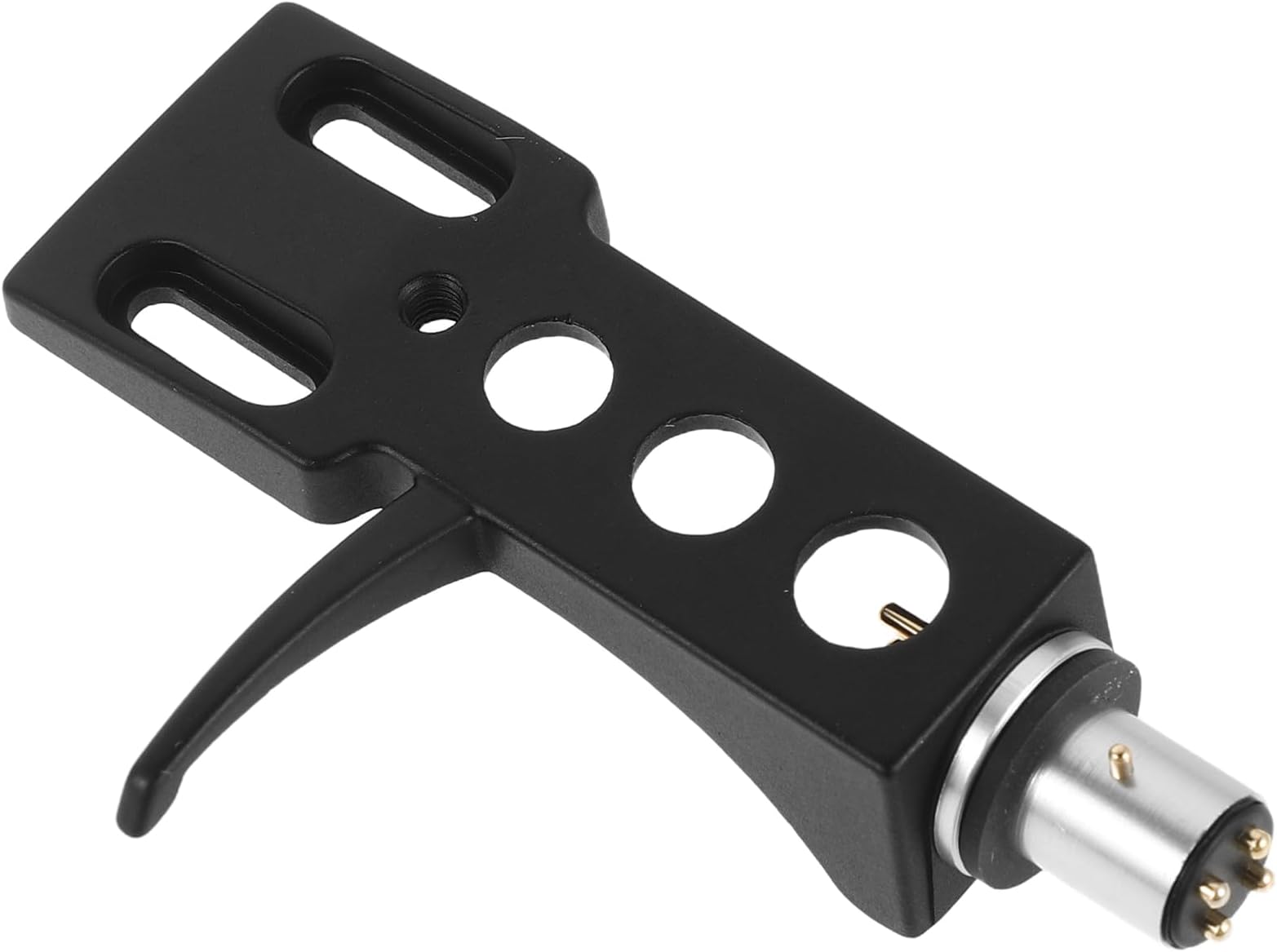 Universal Replacement Turntable Headshell Mount, Black Phono Cartridge Holder for Vinyl Record Players and Dj Turntable Accessories