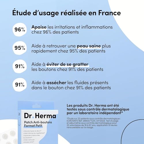 Dr. Herma - Patch Anti Bouton, Acne Patch Invisible - Résultats en 6 à 8h - Testé sous contrôle dermatologique - Acide Salicylique, Hydrocolloïdes, Huile d'Arbre à Thé - 3 Boîtes de 24 patchs – vue 5