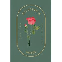 Juliette Lined Writing Notebook with Personalized Name | Floral Journal June and Rose Flower | 6 x 9 in. | 130 Pages