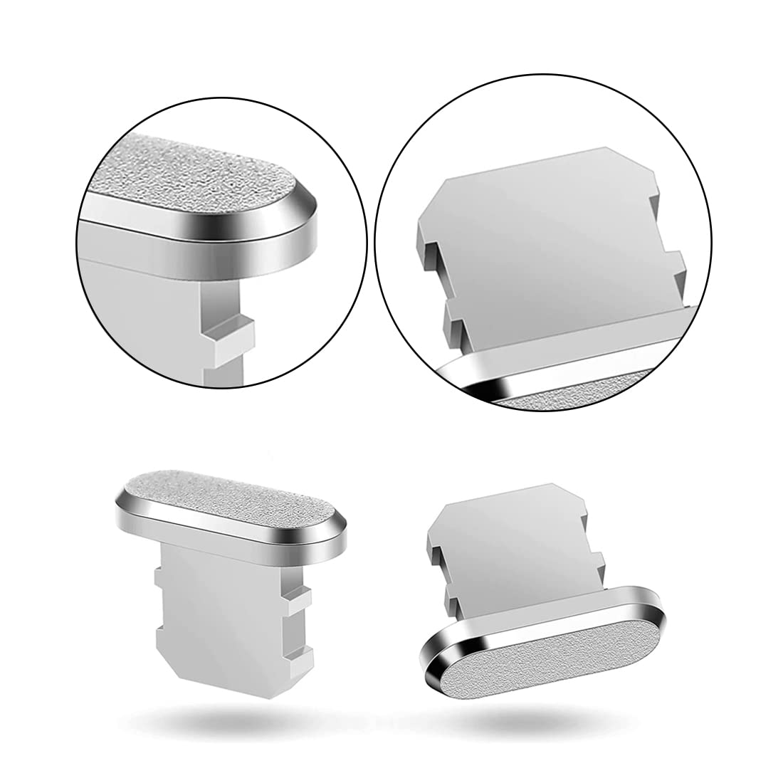 5 Tappi Antipolvere In Silicone Per IPhone E IPad (Lightning) - Protezione Per Porta Di Ricarica E Jack