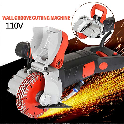 ZXMT 4800W Wall Groove Cutting Machine 110V 40MM Electric Wall Chaser Concrete Cutter Notcher Groover Slotting Machine