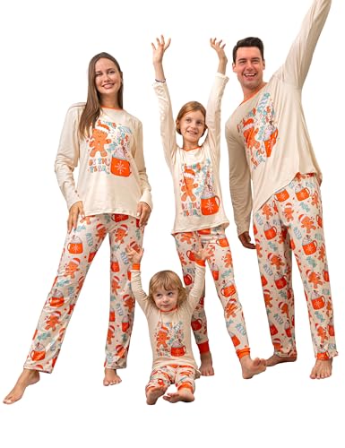 SUNNYBUY Christmas Pajamas Matching Sets, Holiday Family PJS Xmas Jammies for Couples