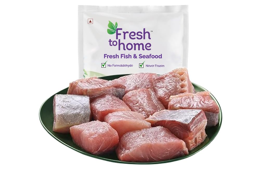 FreshToHome Indian Baasa/Pangasius/Pangas | Curry Cut without head | 380g to 400g Pack | Fresh | Never Frozen-image-1