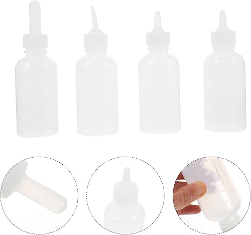 Miniatura 8 de Baluue - Kit de 4 botellas para mascotas, botella líquida para apretar, botella de silicona reemplazable para lactancia, gatitos recién nacidos,