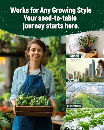 10 Variety Pepper Seeds for Planting - 2000+ USA-Sourced Heirloom Non-GMO Hot & Sweet Mix Includes Jalapeño, Habanero, Serrano, Cayenne, Poblano & Bell Peppers for Indoor Outdoor Garden - Image 8