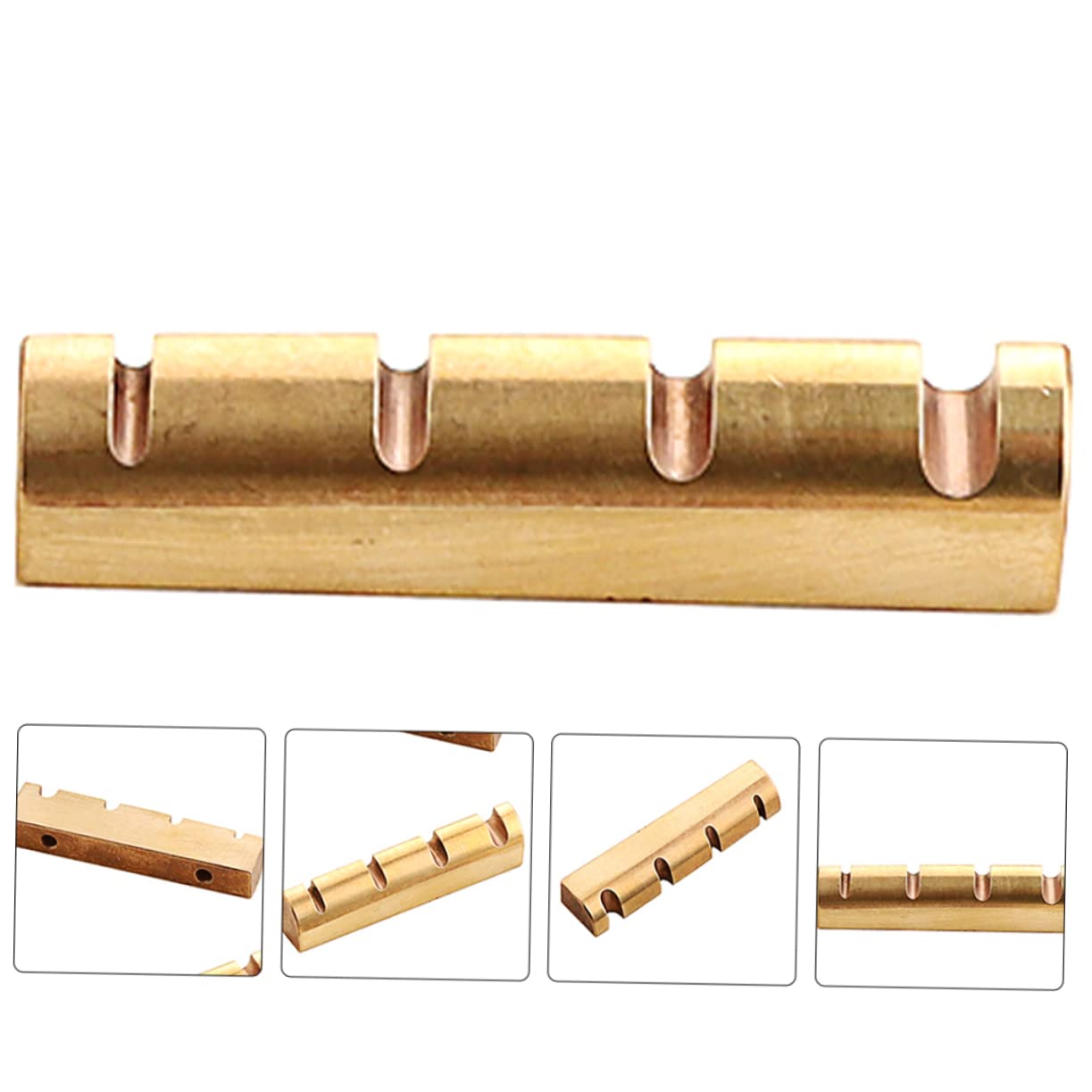 Toyvian 5 szt. poduszek na basie, nakrętka mostkowa, instrument gitarowy, elektryczna nakrętka gitarowa, siodełko mostkowe banjo, surowe siodełko gitarowe, ukulele, nakrętka siodłowa, klasyczna,