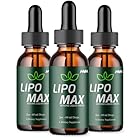 (3 Pack) Lipo Max Drops Lipomax Advanced Liquid Drop Formula, Lipo Max Maximum Strength Overall Health & Wellness Drop Supplement, LipoMax Premium Liquid Supplement Daily Support (6oz / 180ml)
