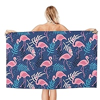 Serviettes De Plage En Microfibre Flamant Rose Pour Adultes - Sans