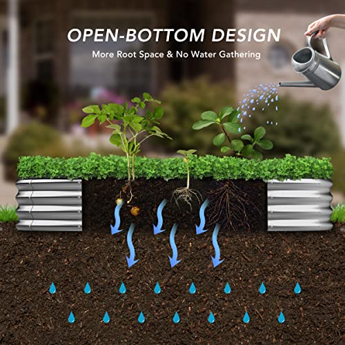 Ezioss Raised Garden Bed - Aluzinc Planter Box For Outdoor Gardening And Planting, Ideal For Plants And Vegetables #TOP3